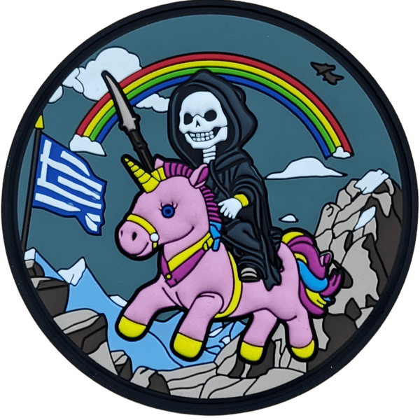 Mountain Unicorn Reaper PVC Patch - Badass Patches