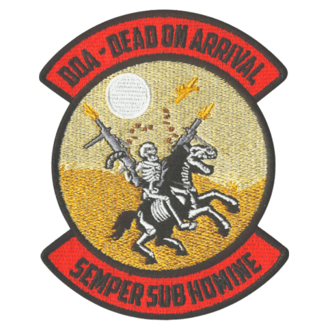 MUSTANG SKELETON DOA Embroidered Patch - Badass Patches