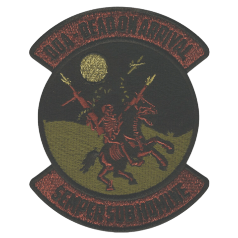 MUSTANG SKELETON DOA OCP Embroidered Patch - Badass Patches
