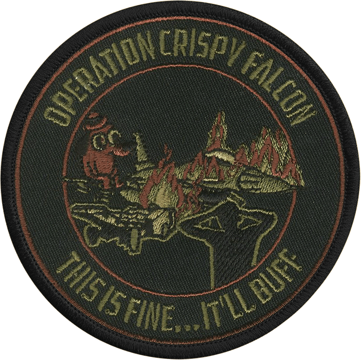 Operation Crispy Falcon Embroidery Patch - Badass Patches