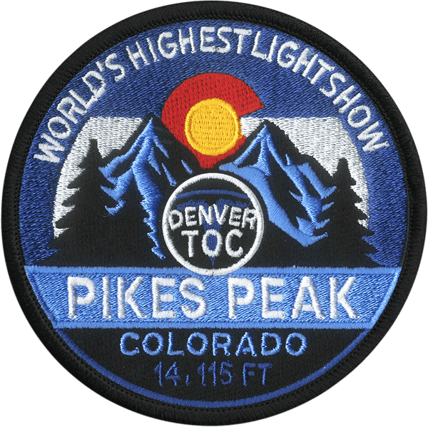 Pikes Peak Light Show Denver TOC Embroidered Patch - Badass Patches