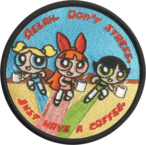 Powerpuff Girls Coffee Embroidered Patch - Badass Patches