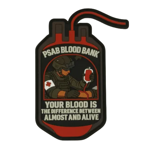 PSAB Blood Bank Bag PVC Patch - Badass Patches