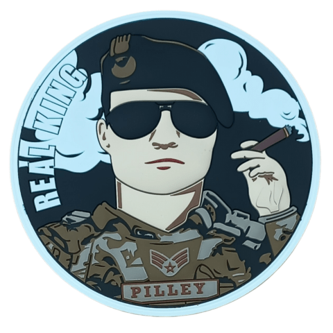 Real King Pilley PVC Patch - Badass Patches