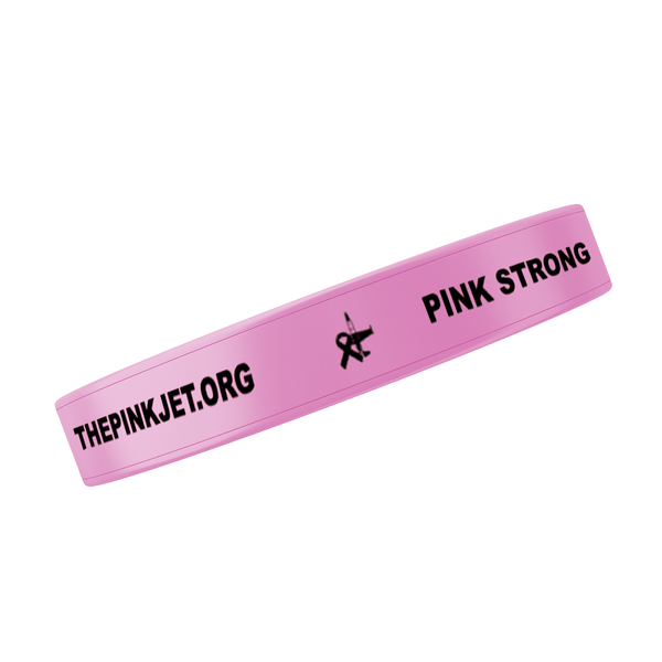 Silicone Printed Wristband - The Pink Jet - Badass Patches