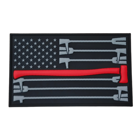 Stealth Axe Fire Flag PVC Patch - Badass Patches