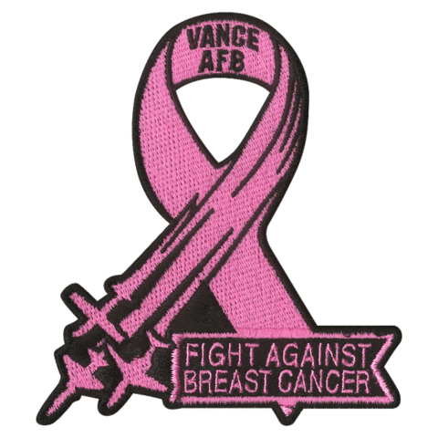 Vance Pink Ribbon Embroidered Patcn - Badass Patches