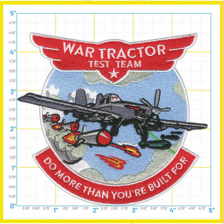War Tractor Test Team - Embroidered Patch - Badass Patches