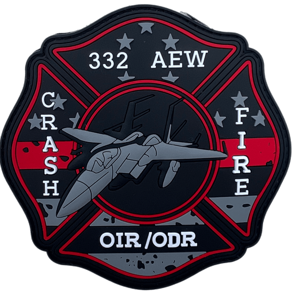 332 AEW Crash Fire OIR/ODR PVC Patch - Badass Patches