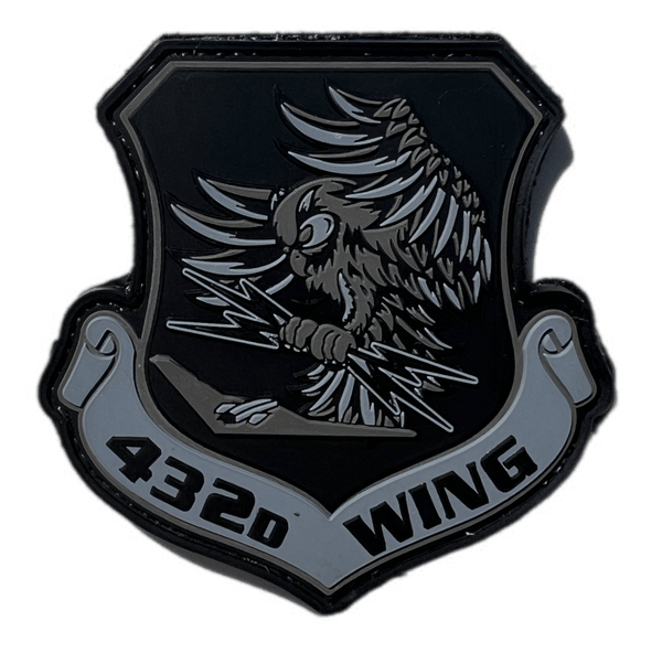432 Wing Owl Black - Badass Patches
