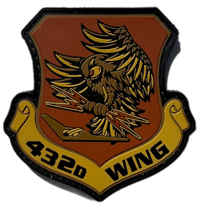 432D Wing Owl Brown PVC - Badass Patches