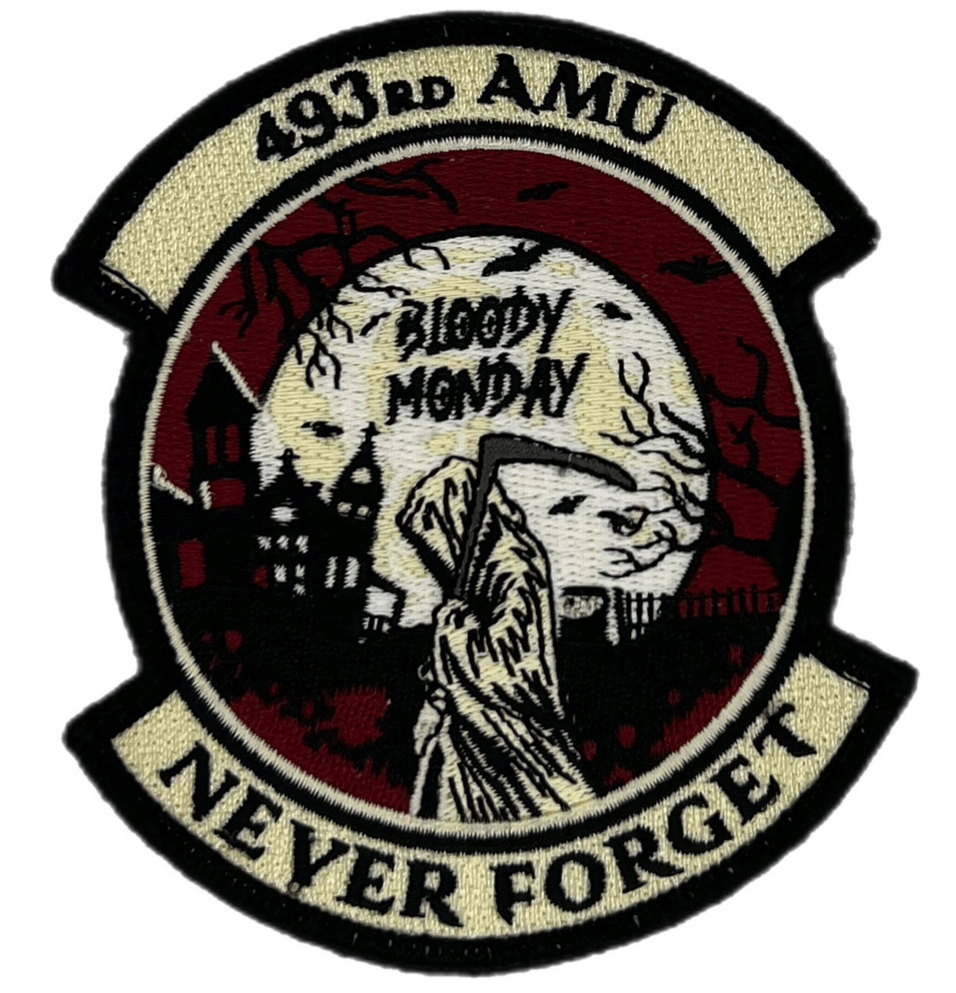 493 Bloody Monday Patch Embroidered Patch – Badass Patches