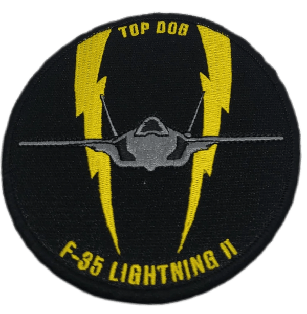 61 FS Top Dog F - 35 Lightning Patch - Badass Patches
