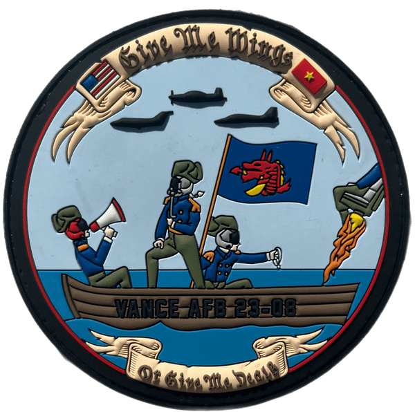 Vance 23 - 08 UPT Give Me Wings Boat Patch - Badass Patches